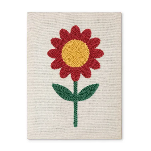 Figured'Art Stralende Bloem punch needle pakket 20x30 cm met frame