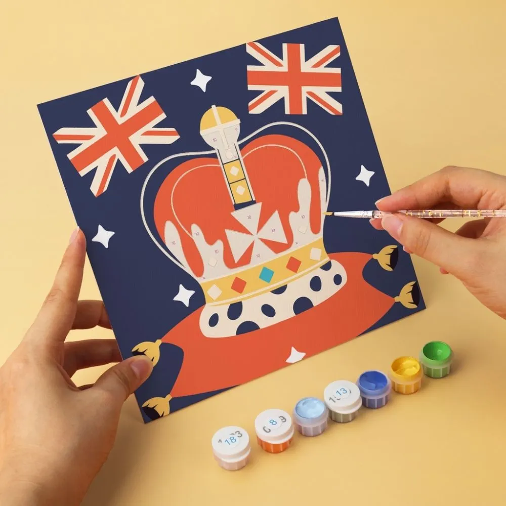 Figured'Art Britse Iconen schilderen op nummer 20x20 cm 6 stuks