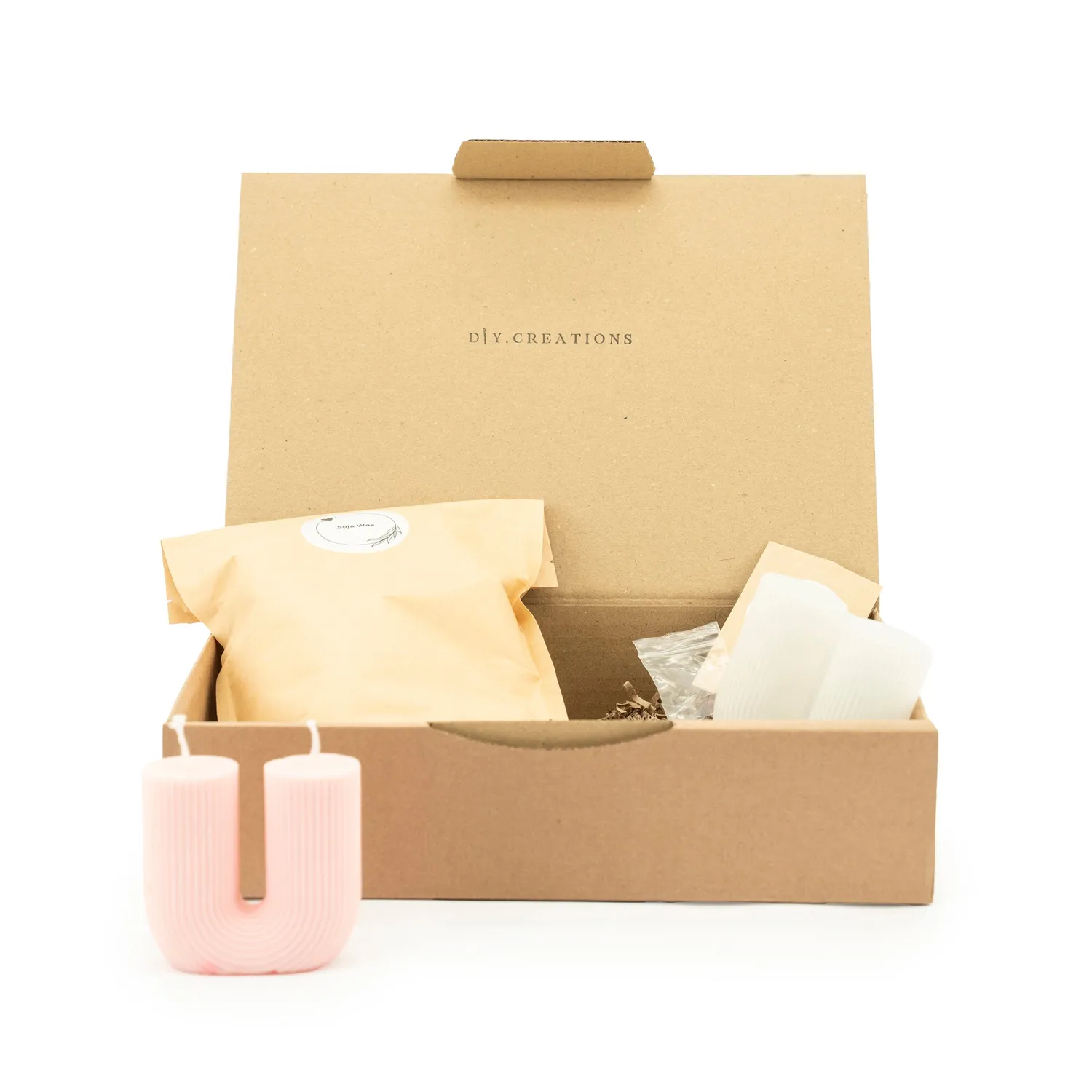 DIY Creations Funny Forms kaarsen maken pakket kubus rood