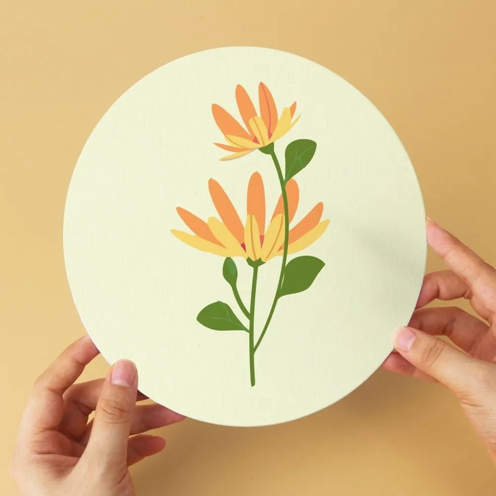 Figured'Art Delicaat bloemblaadje schilderen op nummer 6x Ø20cm