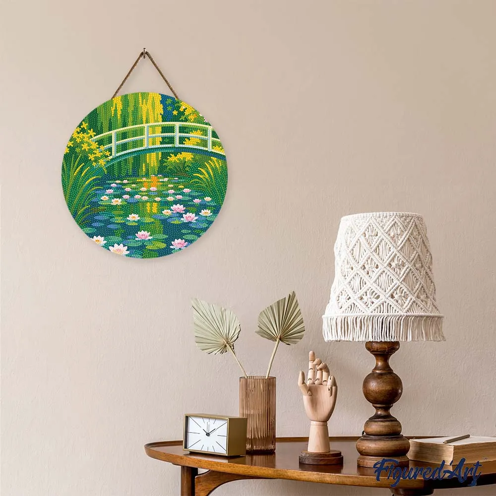 Figured'Art Monet Waterlelies diamond painting hout 30 cm