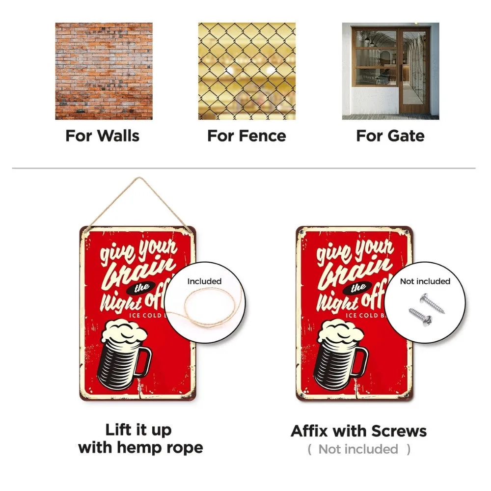Figured'Art Gun je brein metalen poster schilderen op nummer 30x20 cm
