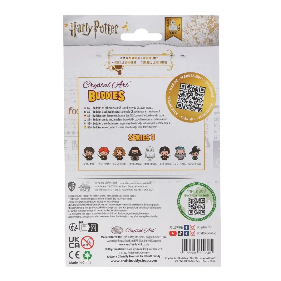 Craft Buddy Crystal Art Buddies Neville Longbottom figuur 11cm