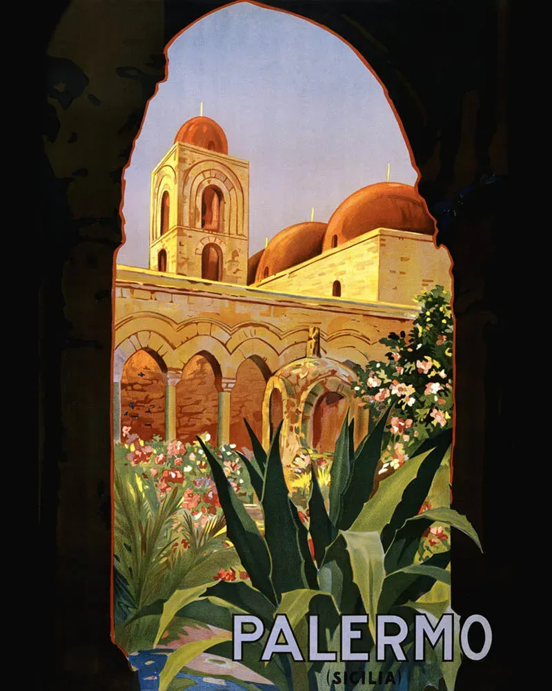 Figured'Art Binnenplaats van Palermo schilderen op nummer 40x50cm