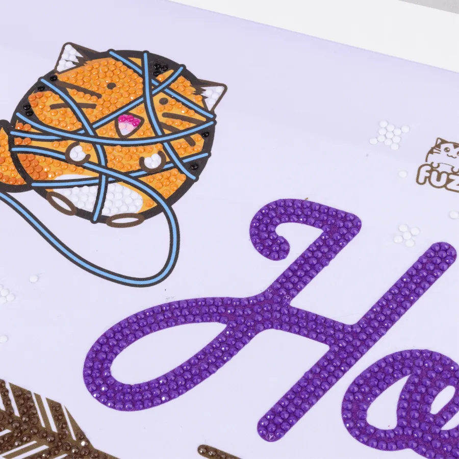 Craft Buddy Crystal Art Home Is Where The Cats Are scroll kit 40x50cm