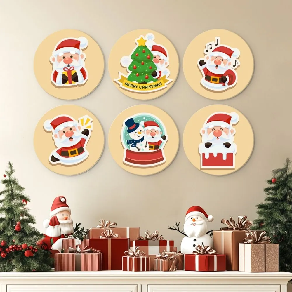 Figured'Art Mini Serie Kerstmagie schilderen op nummer Ø20cm 6 stuks