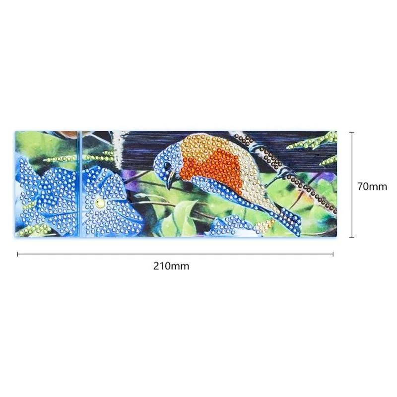 Figured'Art Vogel diamond painting pennenhouder 21x7x3cm steentjes