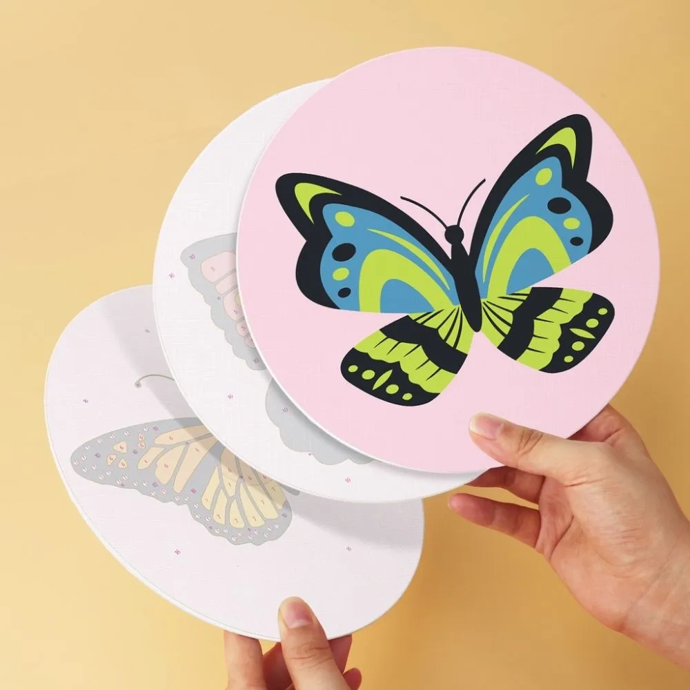 Figured'Art Vlinders schilderen op nummer mini set 6x Ø20cm