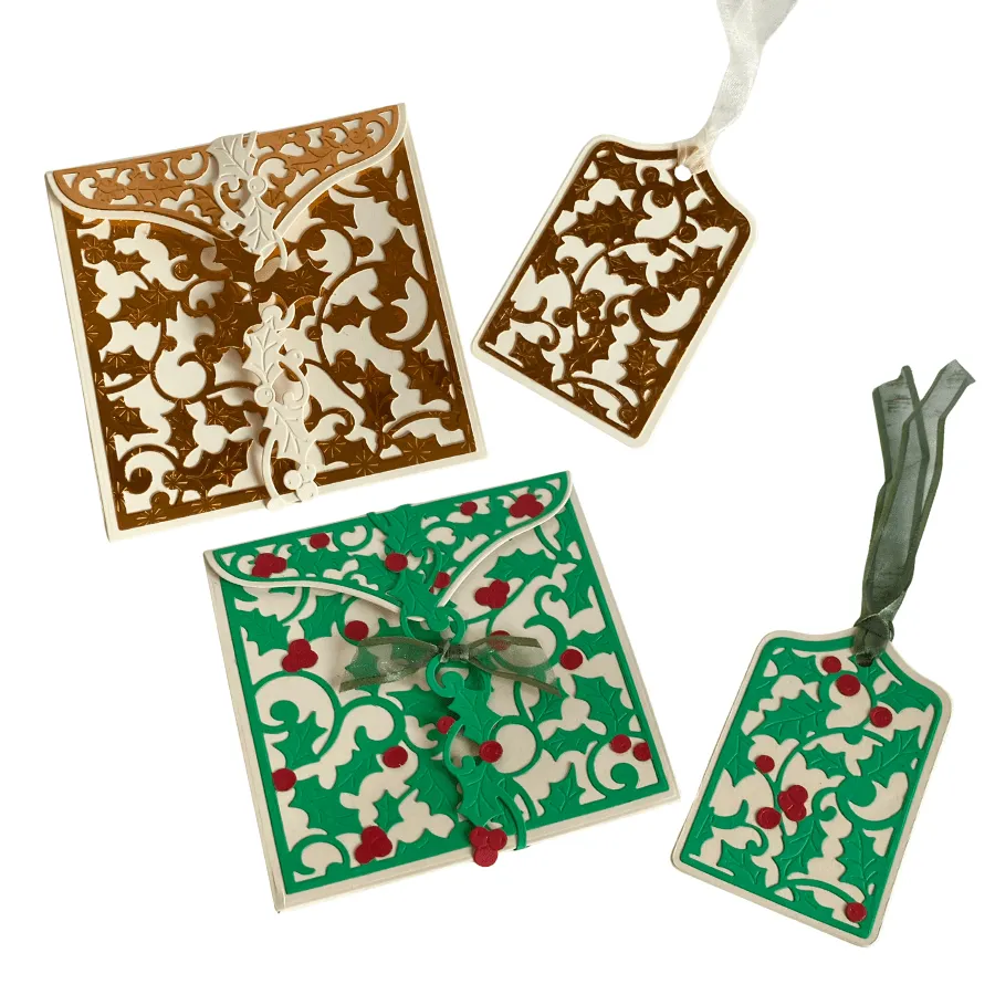 Craft Buddy Holiday Holly snijmallen set 16-delig portemonnee