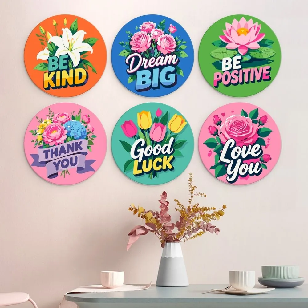 Figured'Art Mini Wees aardig-collectie schilderen op nummer 6x Ø20cm