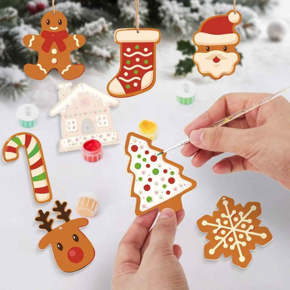 Figured'Art Kerstkoekjes kerstornamenten schilderen op nummer