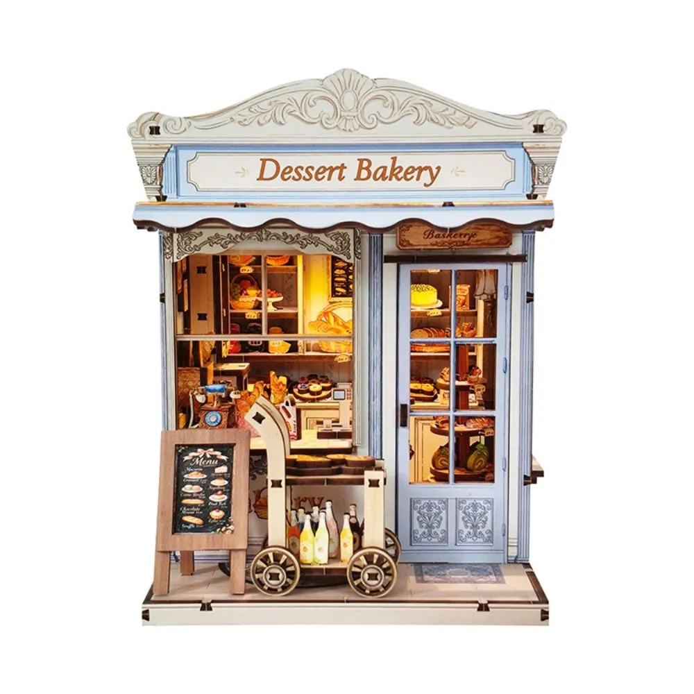 Figured'Art Zoete Bakkerij miniatuurhuisje 3D puzzel met led