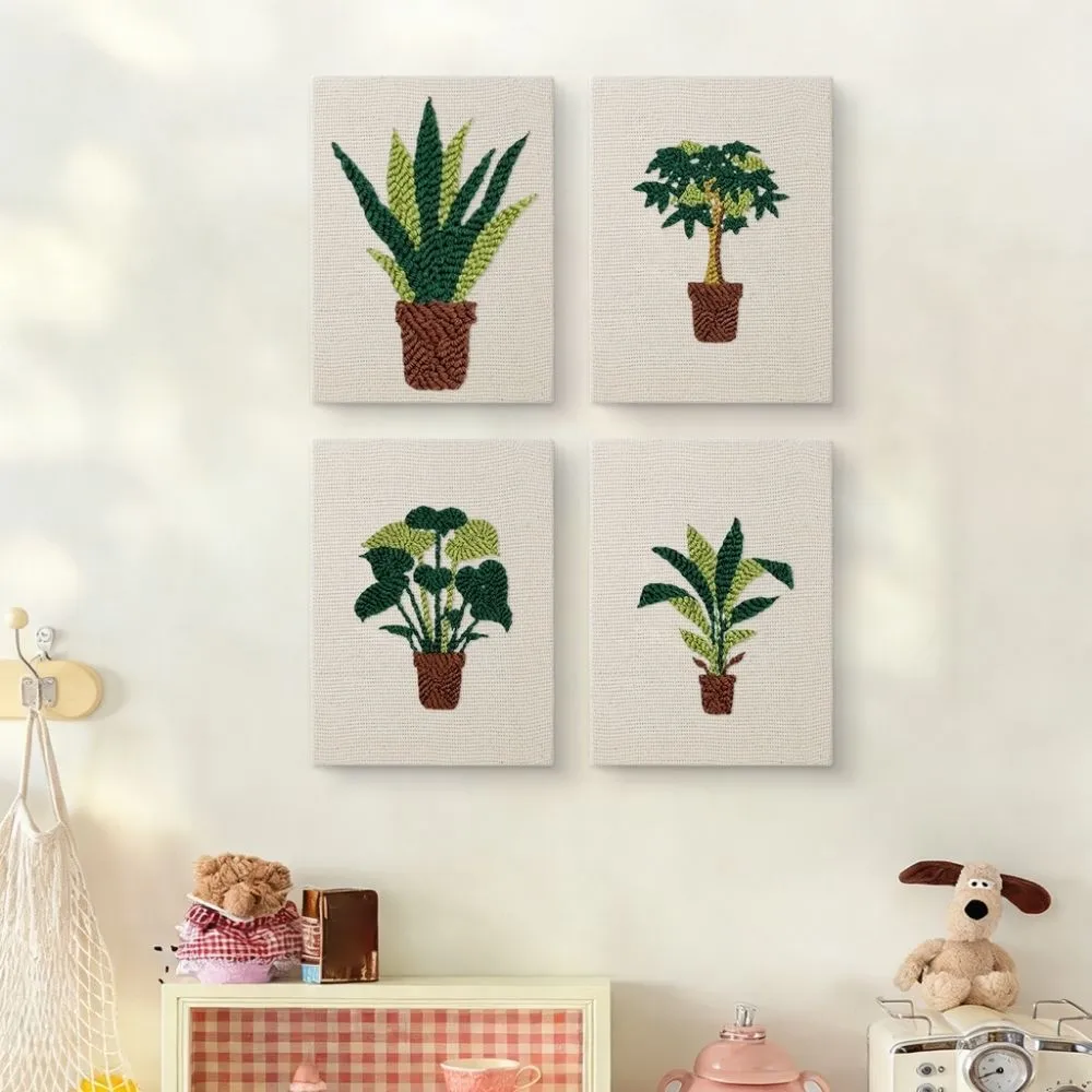 Figured'Art Stedelijke Jungle 2 punch needle set 4 stuks planten