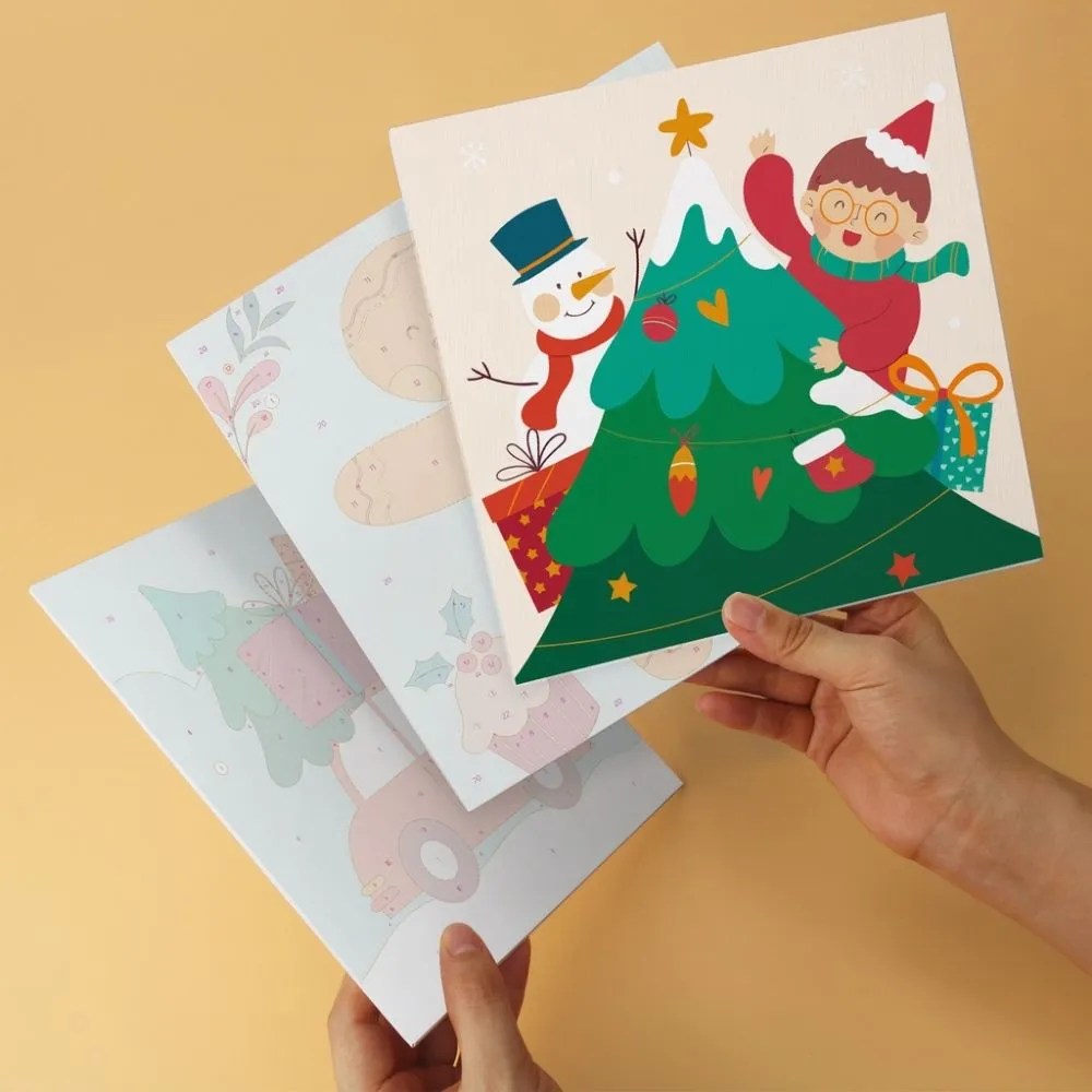 Figured'Art Feestelijke funset mini schilderen op nummer 20x20 cm 6 stuks