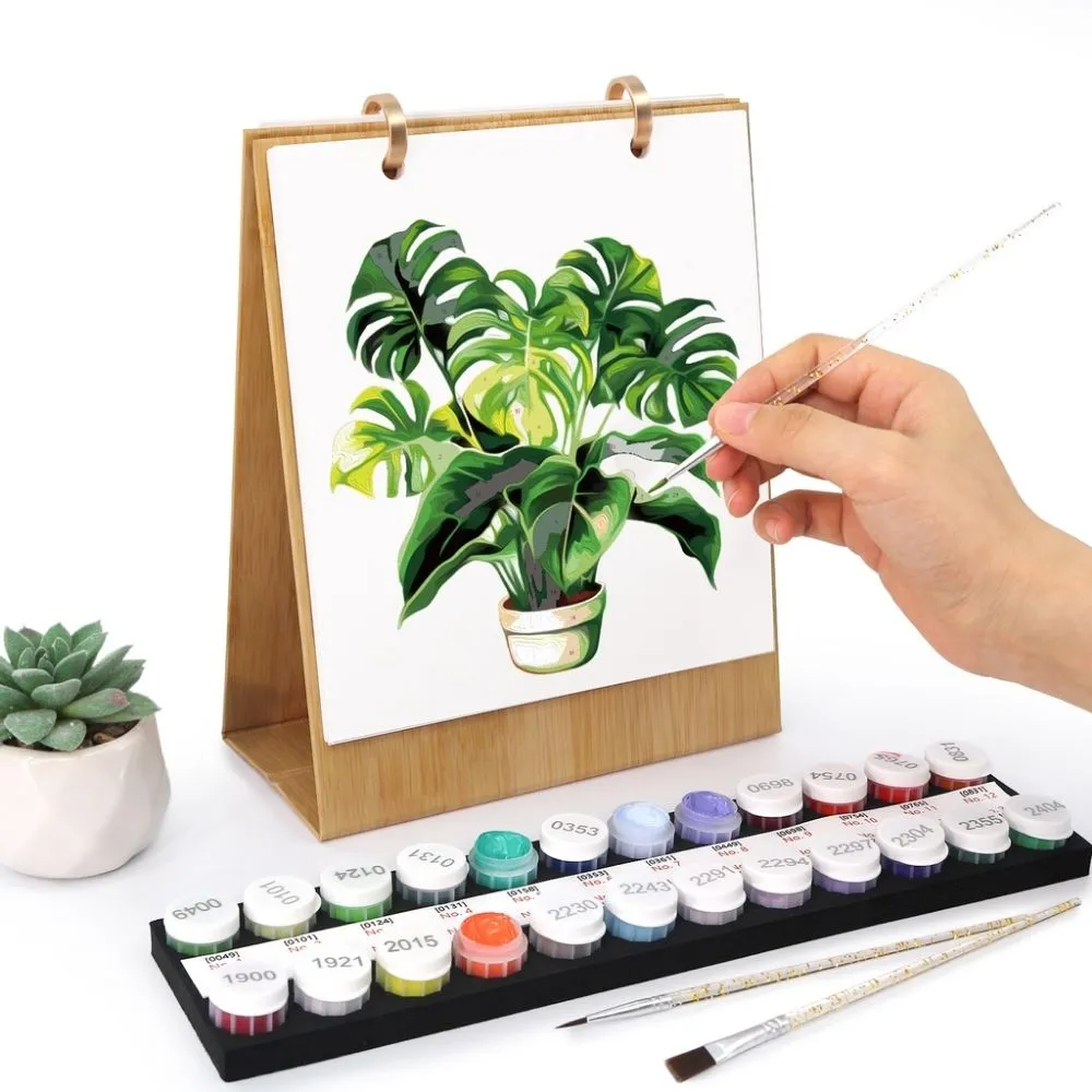 Figured'Art Kamerplanten in Pot kalender schilderen op nummer 2027
