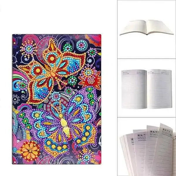 Figured'Art Diamond Painting Boek Vlinders A5 64 pagina's rond