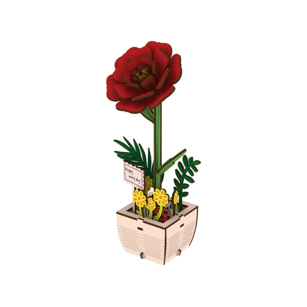 Figured'Art Camellia 3D puzzel houten bloem 83 delen