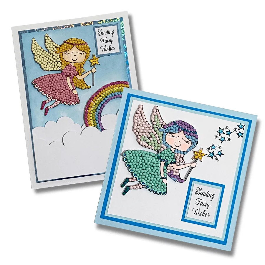 Craft Buddy Fairy Wishes Crystal Art stempelset A6 elfje 9 stuks