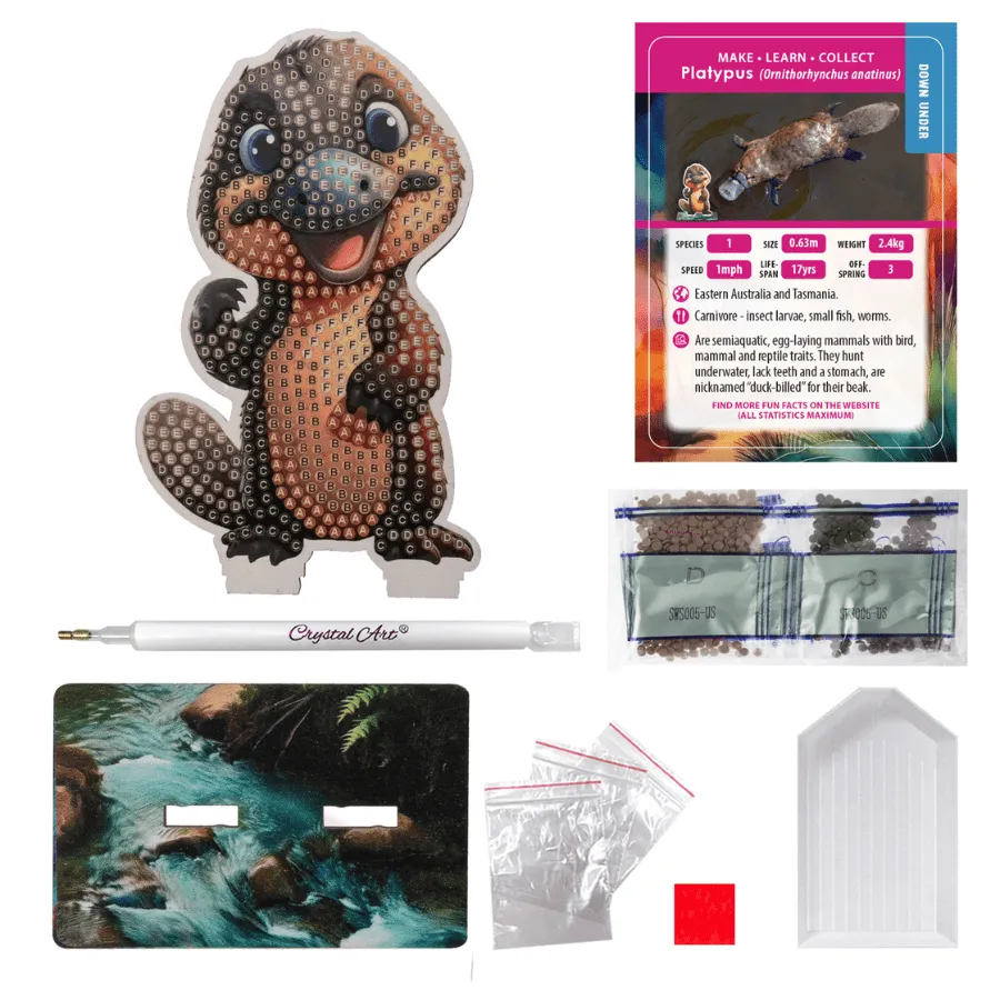 Craft Buddy Crystal Art Wildlife Buddies Platypus diamond painting figuur