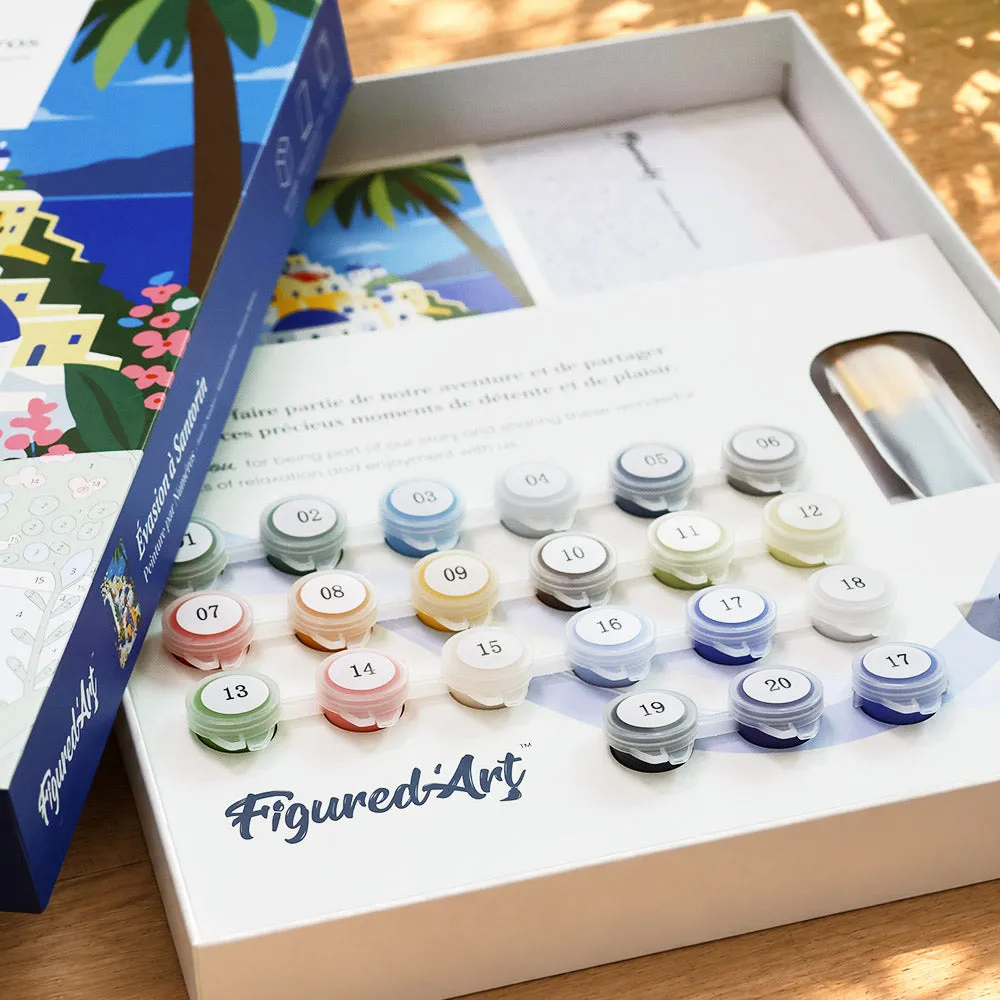 Figured'Art Santorini-ontsnapping schilderen op nummers cadeauset