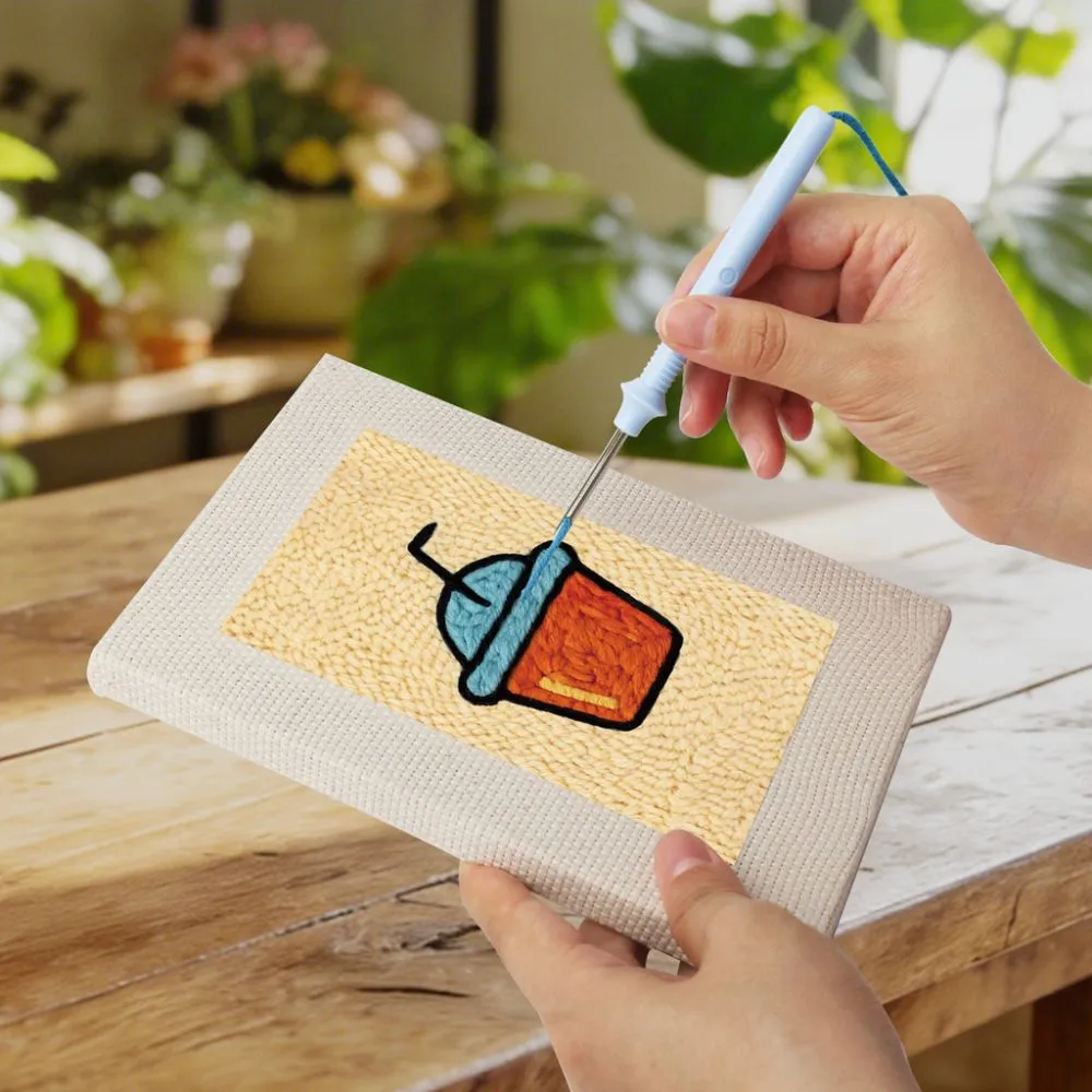 Figured'Art Punch Needle Heerlijke Hapjes set 4 frames 15x20cm