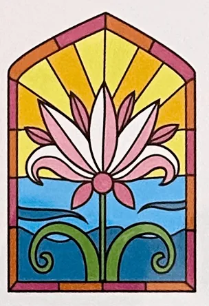 Craft Buddy Floral Radiance stempel glas-in-lood bloem A6