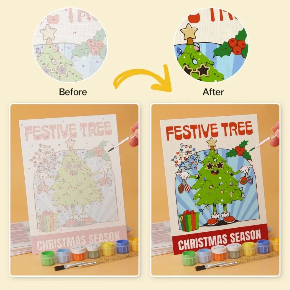 Figured'Art Mini Serie Kerstmis in stripstijl schilderen op nummer