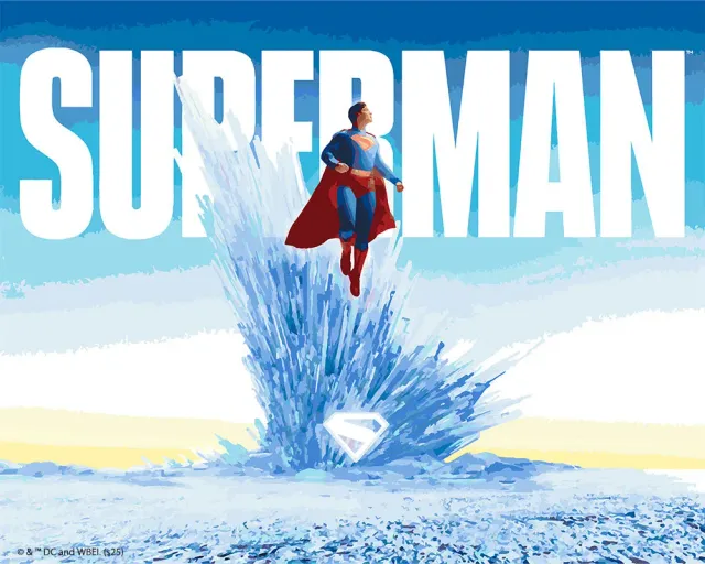 Figured'Art Superman in het fort schilderen op nummer 40x50cm DC
