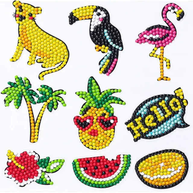 Figured'Art Hallo Stickerset Diamond Painting Rond 9 Stuks