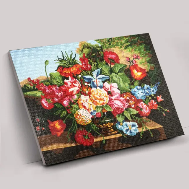 Craft Buddy Crystal Art Countryside Flowers diamond painting 50x40cm full