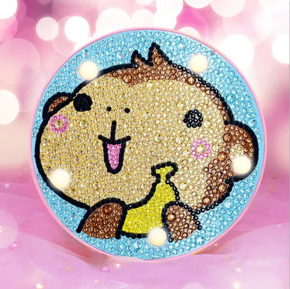 Figured'Art Aap LED-lamp diamond painting 15cm nachtlampje