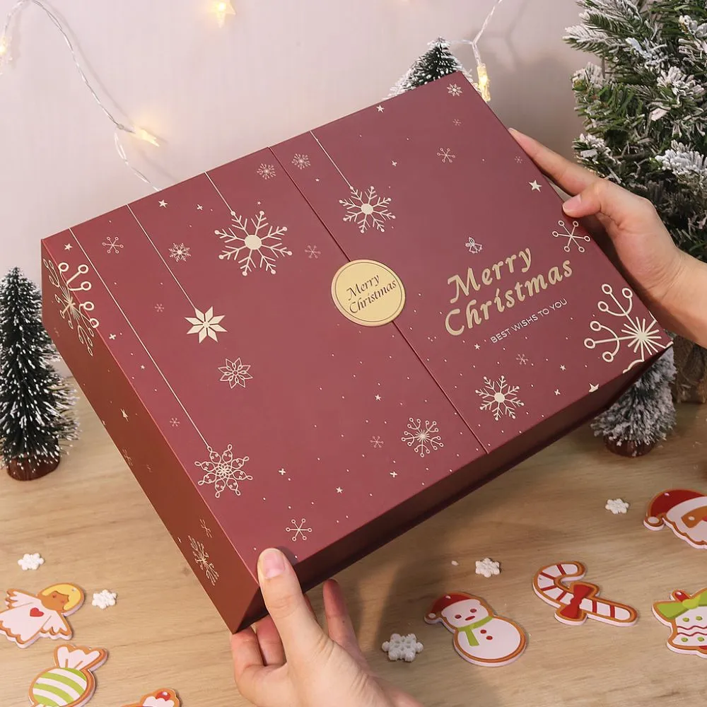 Figured'Art Vrolijk Kerstfeest adventskalender 2025 rood 12 deurtjes