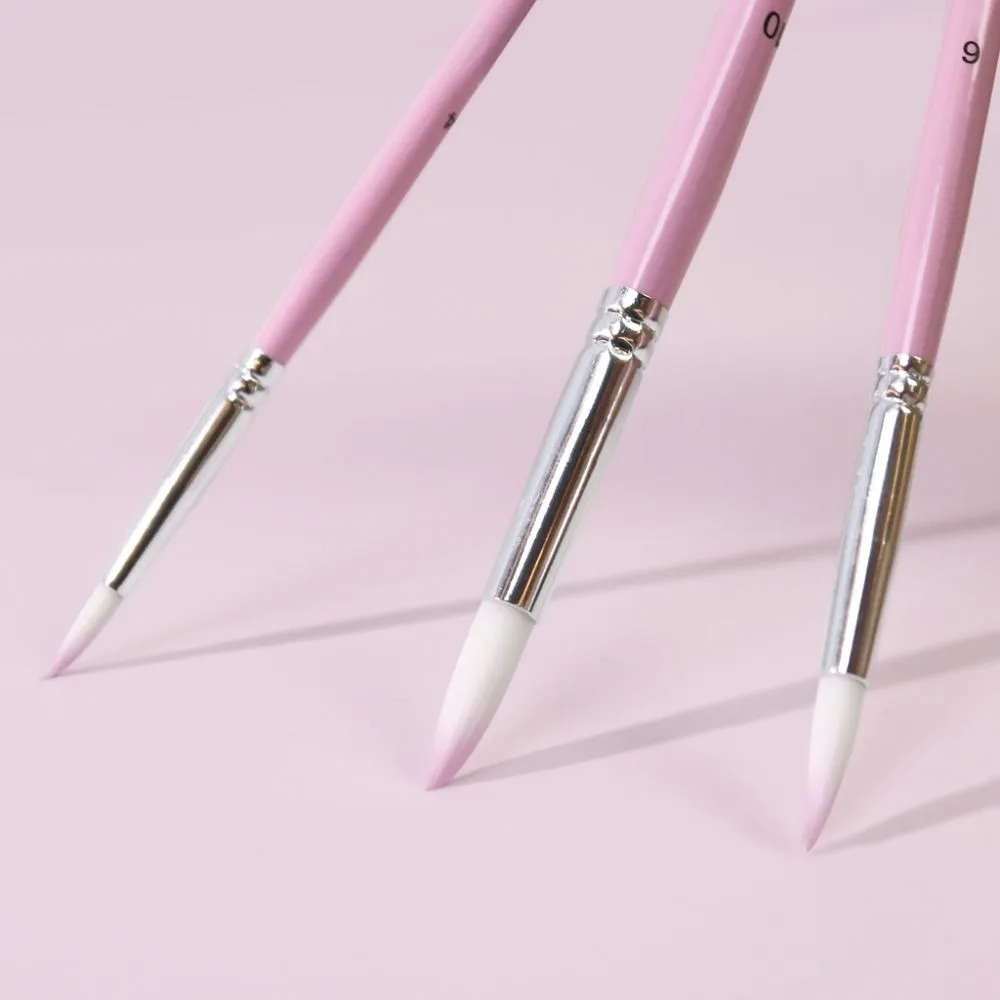 Figured'Art penselen set 6 stuks schilderen op nummer nylon