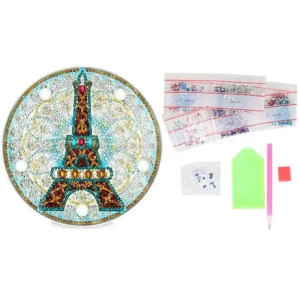 Figured'Art Eiffeltoren LED-lamp diamond painting 15cm