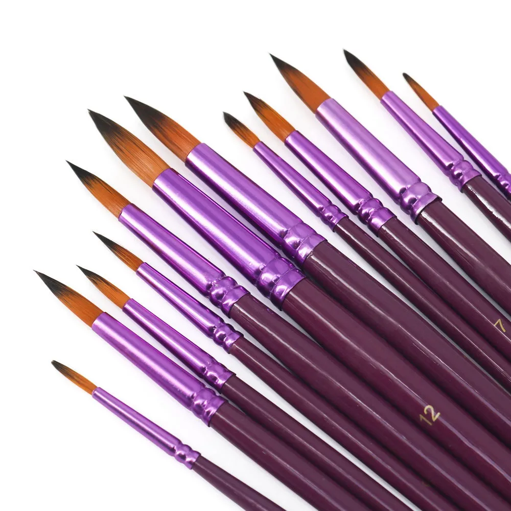 Figured'Art Premium kunstenaarskwasten set van 12 nylon