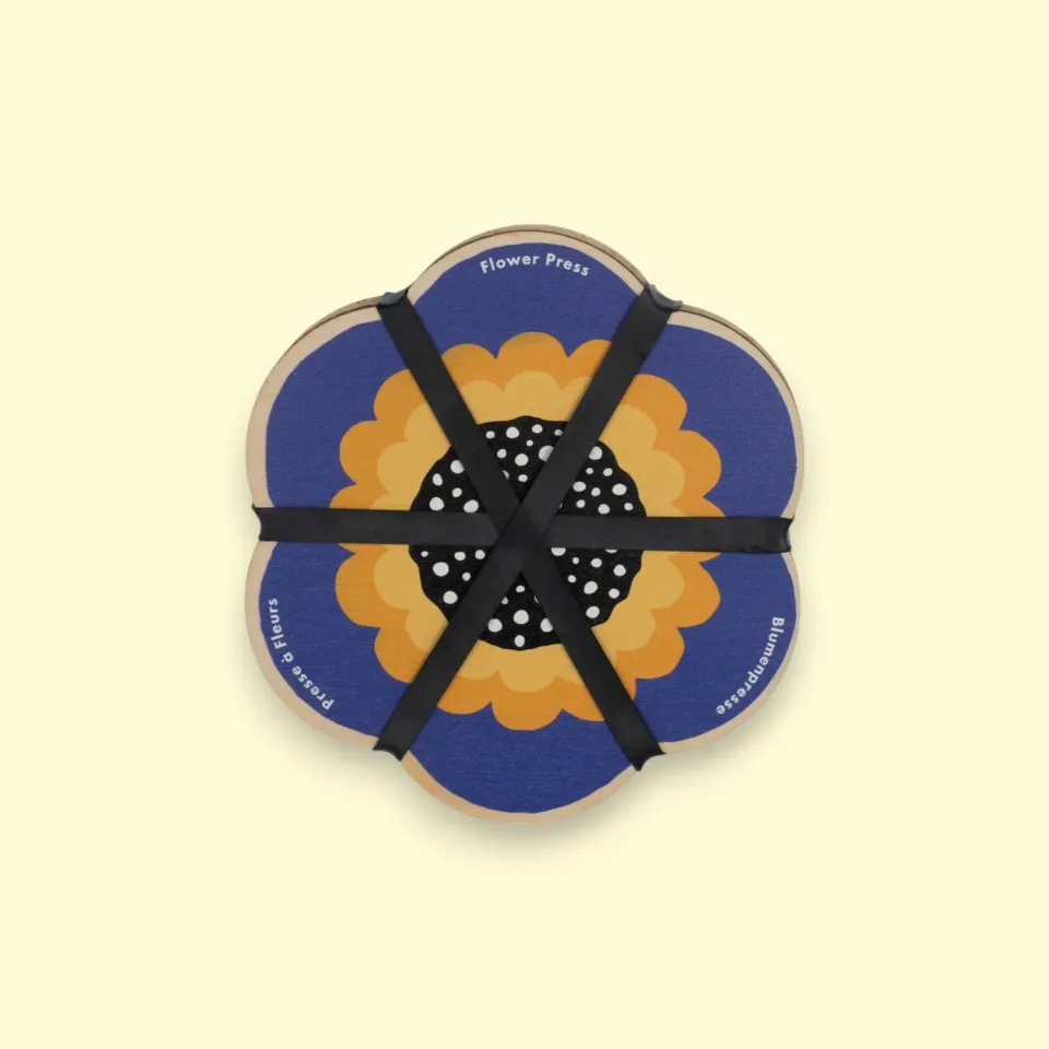 Studio Wald Flower Press bloemenpers bloem blauw 15cm