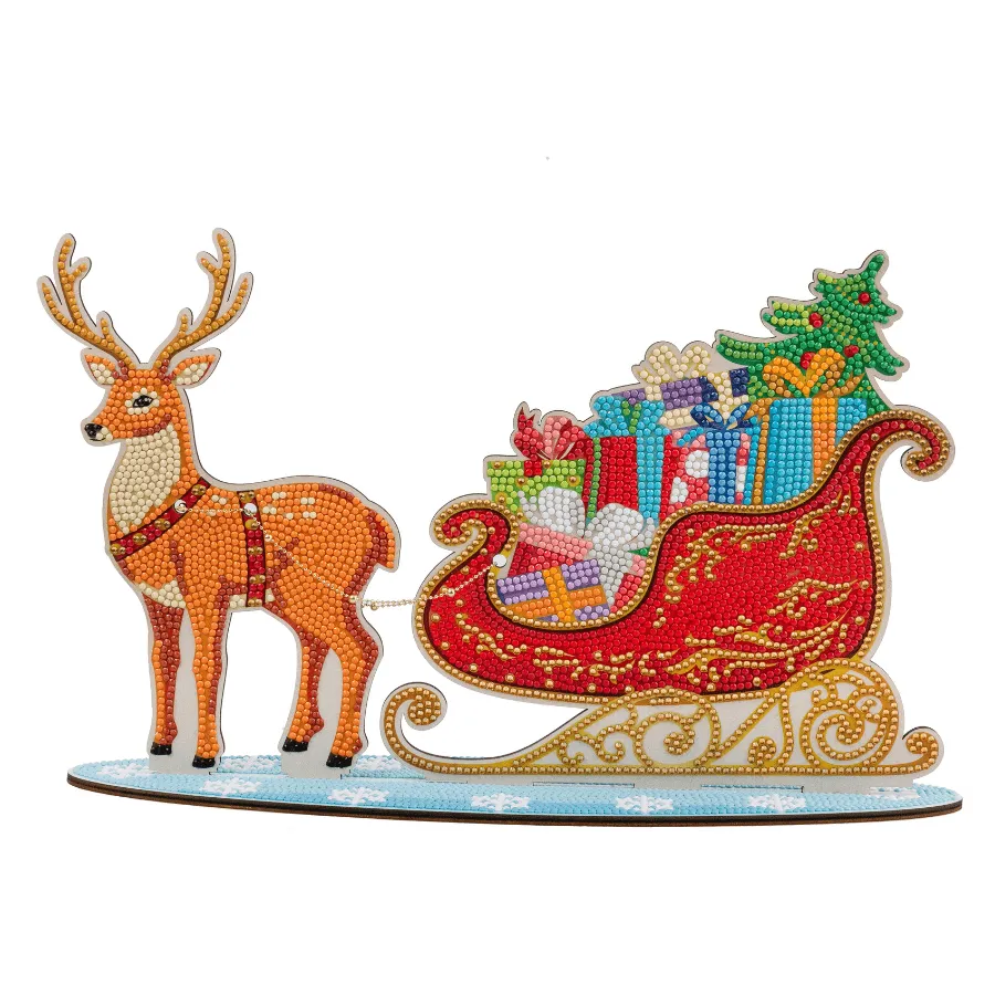 Craft Buddy Crystal Art Santa's Sleigh diamond painting hout 34 cm