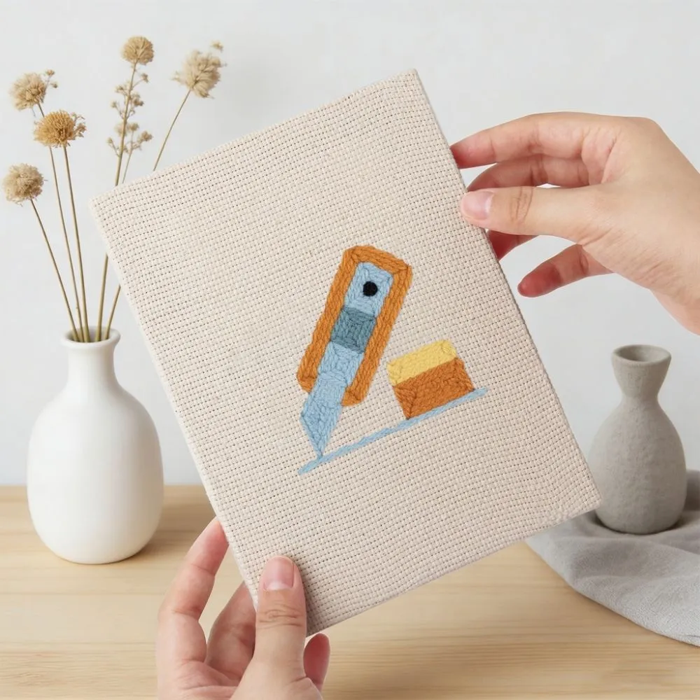 Figured'Art Creatieve Bureau Iconen punch needle set 4 stuks katoen
