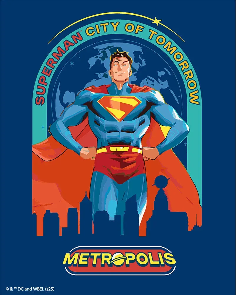 Figured'Art Superman Stad van Morgen schilderen op nummer 40x50 cm