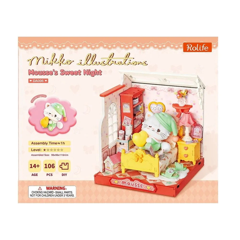 Figured'Art Mousse Zoete Nacht miniatuurhuisje 3D puzzel 106 delen