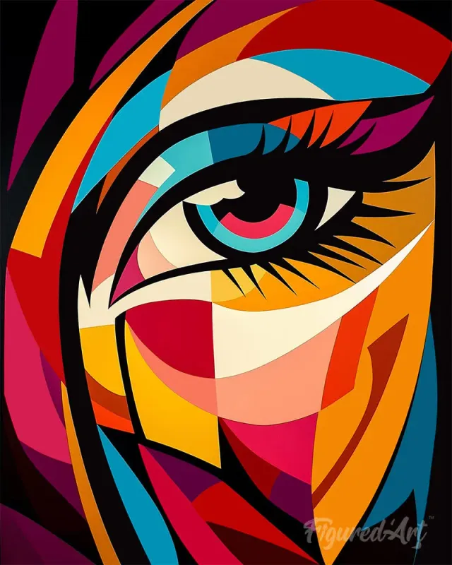 Figured'Art Gedurfd Abstract Oog schilderen op nummer 40x50 eenvoudig