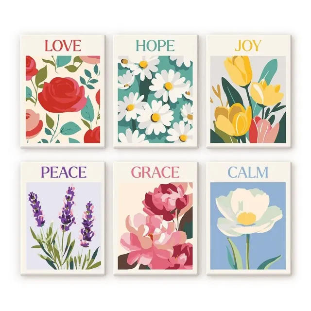 Figured'Art Bloeiende Emoties 1 schilderen op nummer 6x15x20cm