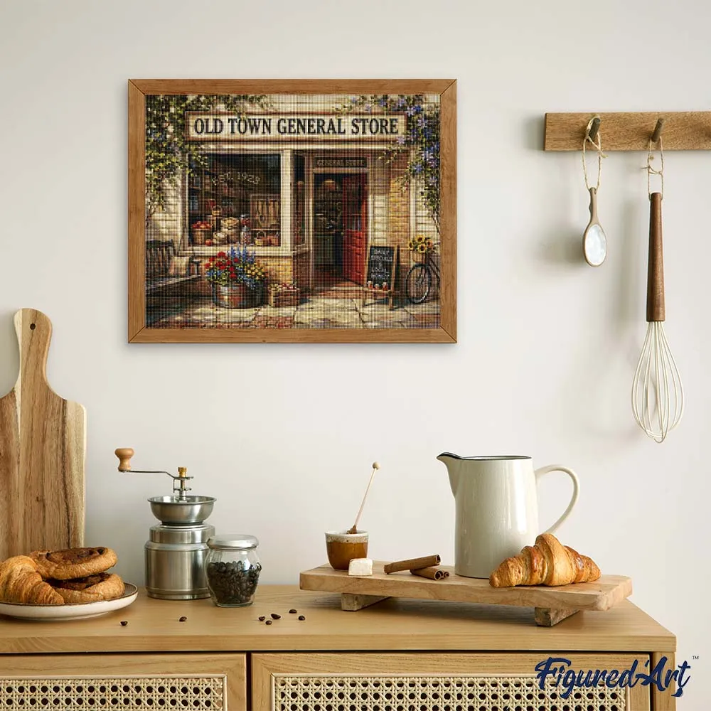 Figured'Art Gemengde winkel diamond painting 40x50 cm vierkant