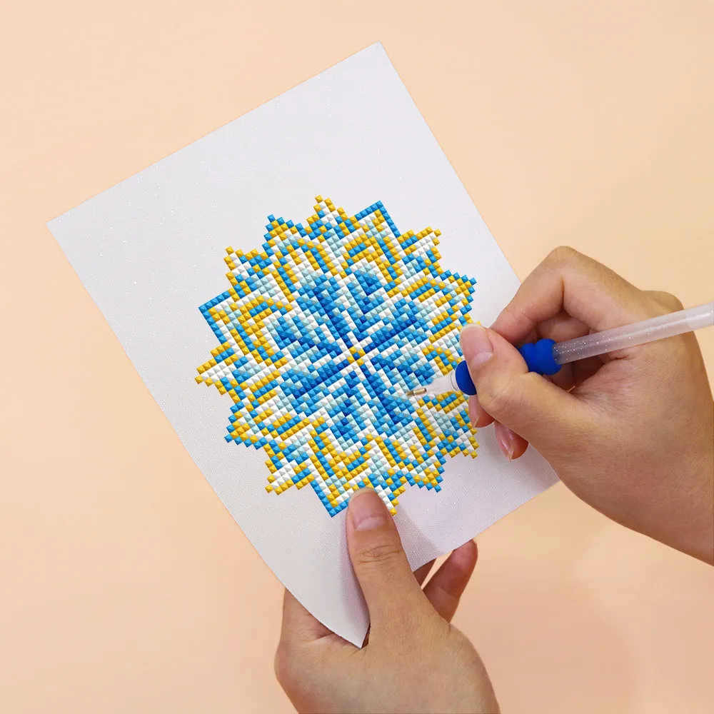 Figured'Art Kristallen Mandala's diamond painting 15x20cm 4 stuks