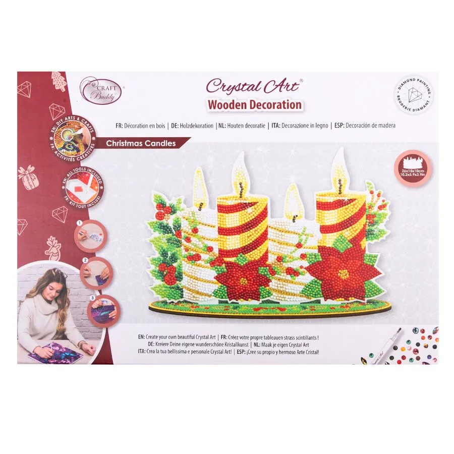 Craft Buddy Crystal Art Christmas Candles 3D scene
