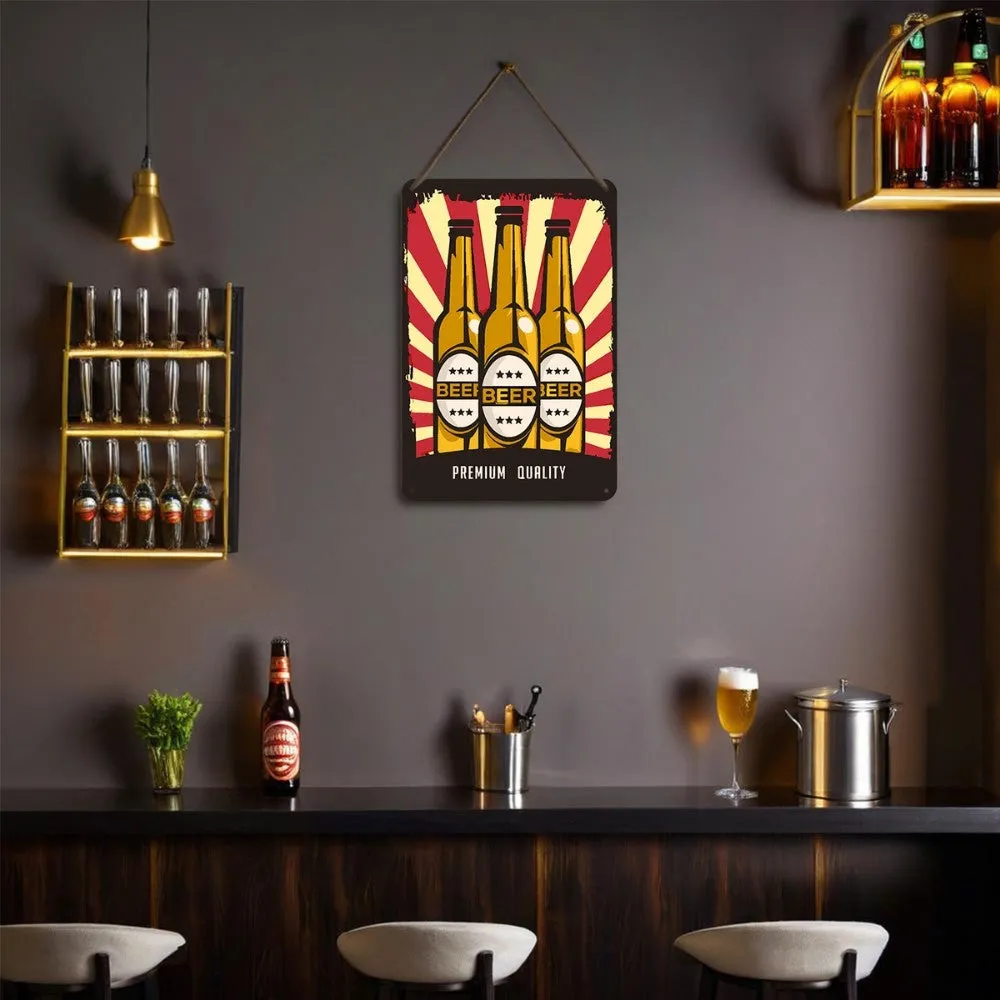 Figured'Art Drievoudige brouwexplosie metalen poster 30x20cm bier