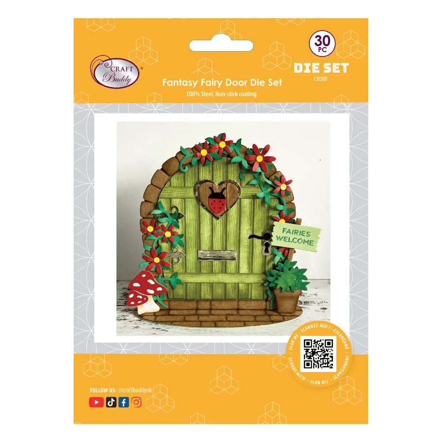 Craft Buddy Fantasy Fairy Door stansset 30-delig metaal