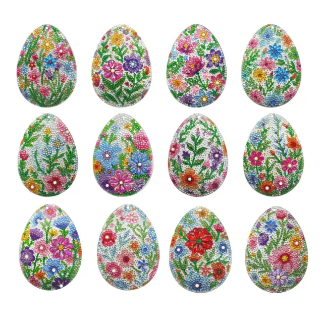 Craft Buddy Crystal Art Easter Eggs hangers 12 stuks 12cm