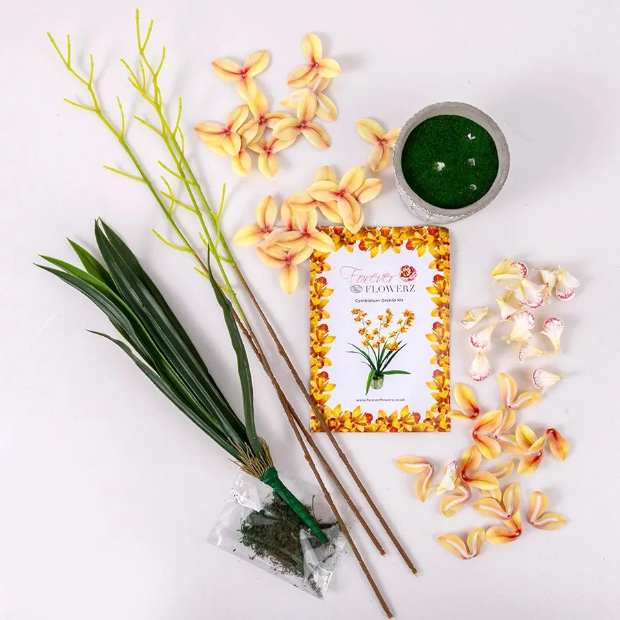 Craft Buddy Forever Flowerz Cymbidium orchidee crème pot