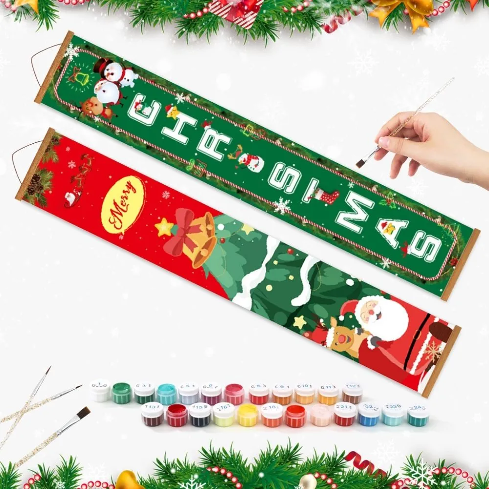 Figured'Art Vrolijk Seizoen deurbanners 2x 20x120cm kerst